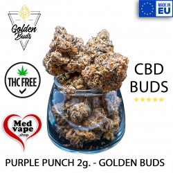 CBD FLOWER PURPLE PUCH 2g - GOLDEN BUDS WEED MEDVAPE